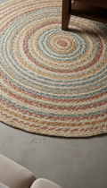 Braided Jute Farmhouse Round Rug