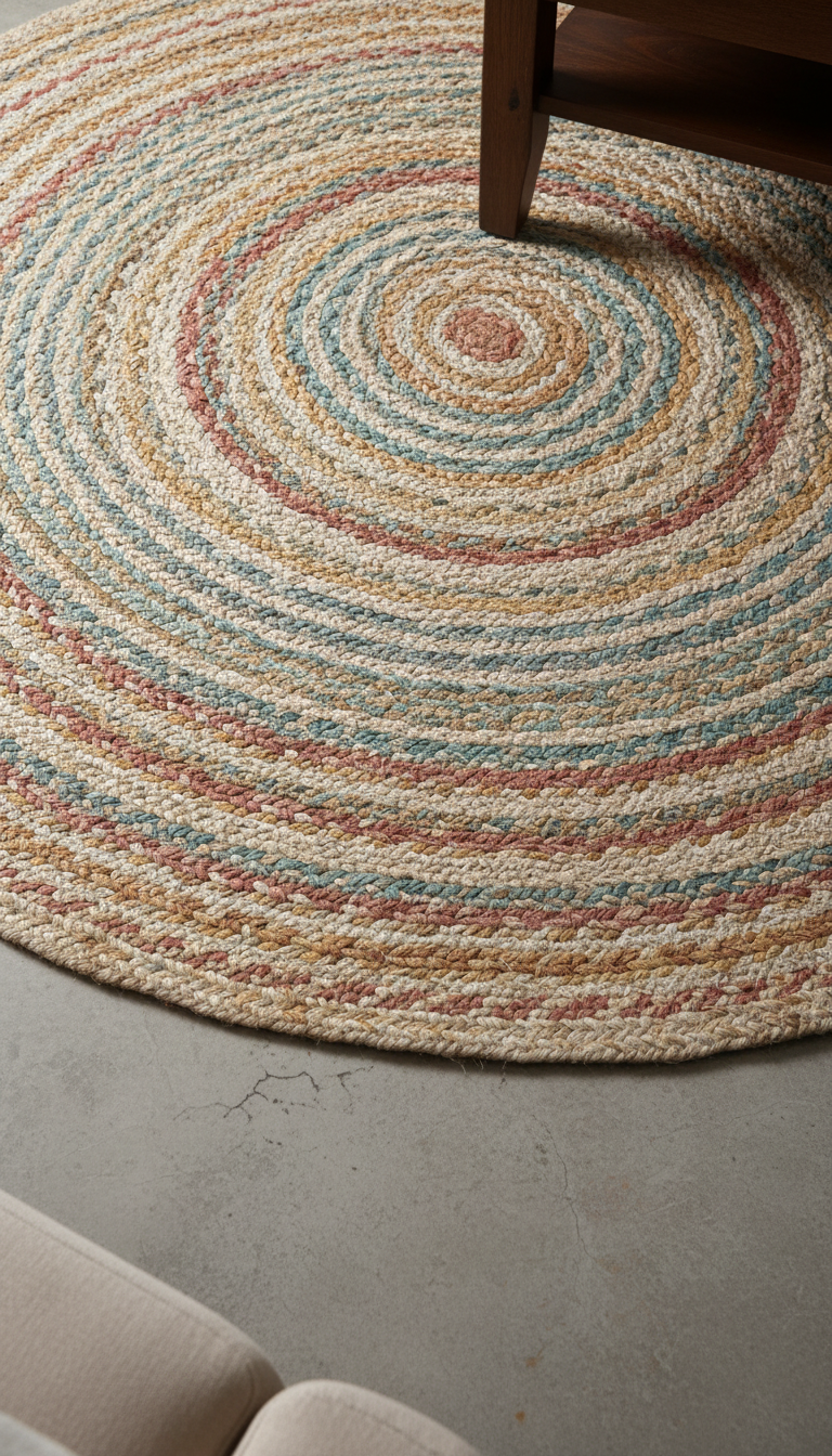 Braided Jute Farmhouse Round Rug