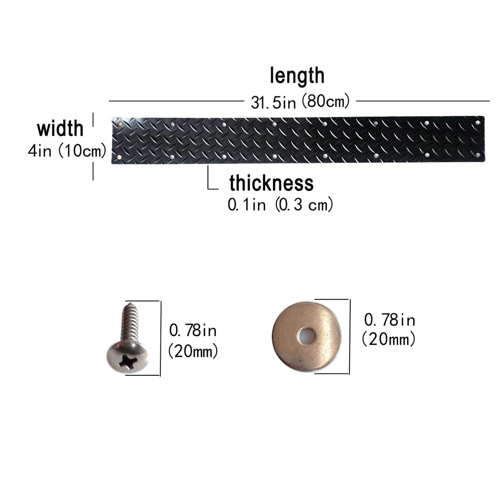 2pc Screw-On Rubber Stair Treads