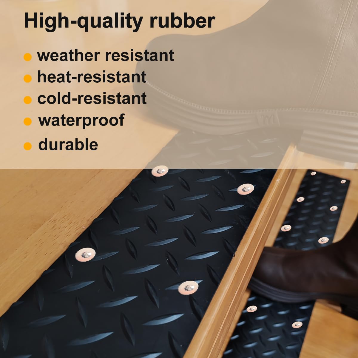 2pc Screw-On Rubber Stair Treads