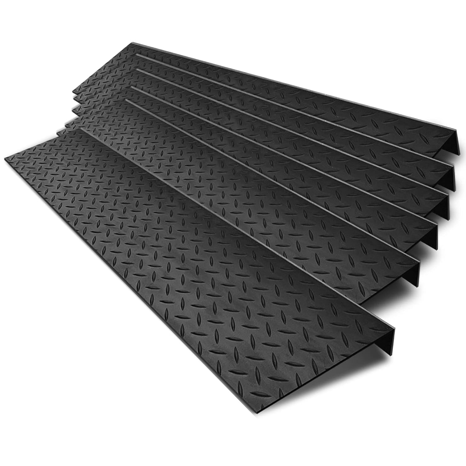 6pc Black Spurtar Rubber Stair Treads