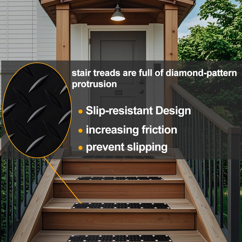 2pc Screw-On Rubber Stair Treads