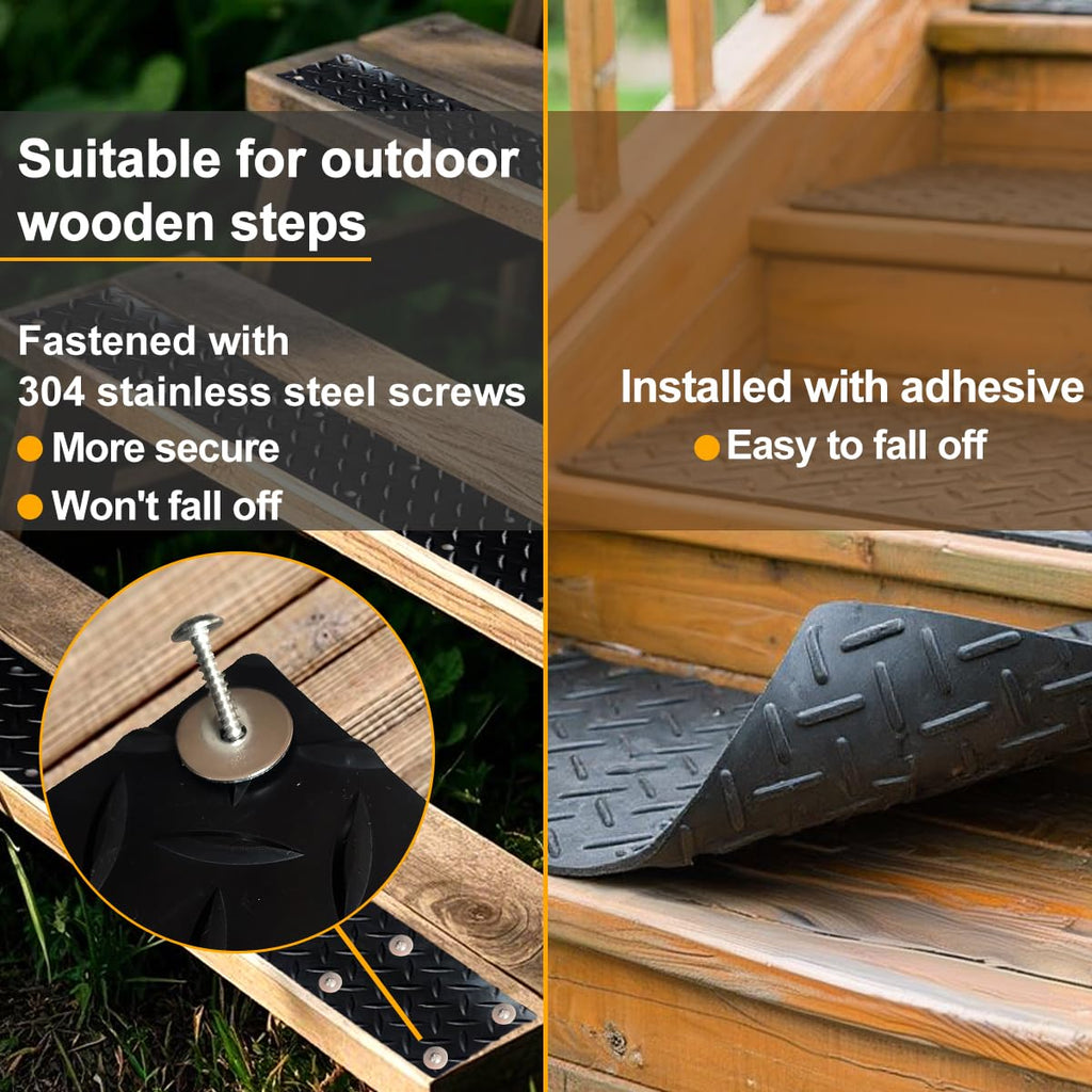 2pc Screw-On Rubber Stair Treads