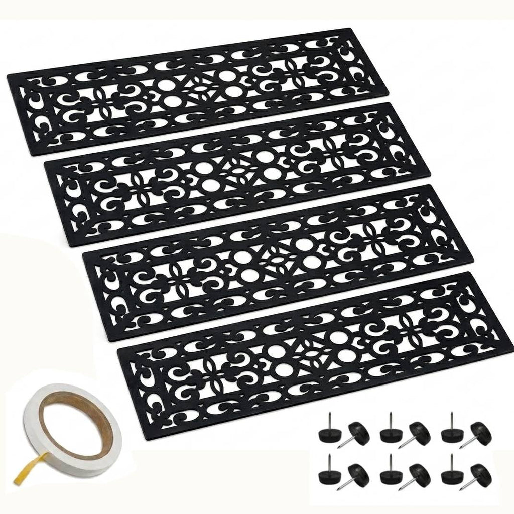 4pc Sunflower Rubber Non-Slip Stair Treads