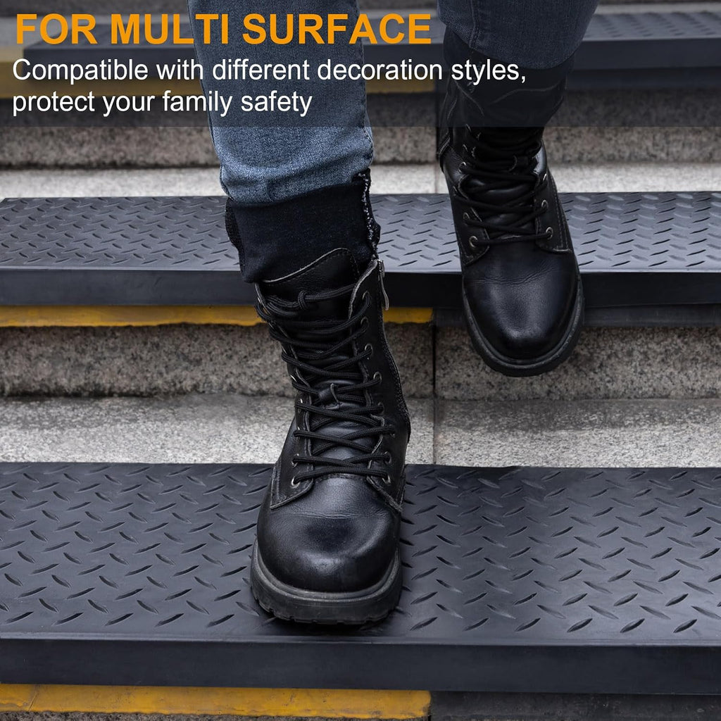 3pc Black Spurtar Rubber Stair Treads