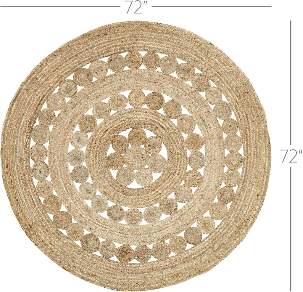 6ft VHC Brands Celeste Braided Jute Round Rug
