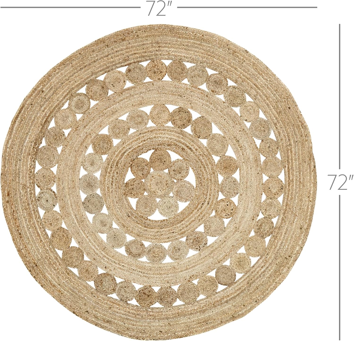 6ft VHC Brands Celeste Braided Jute Round Rug