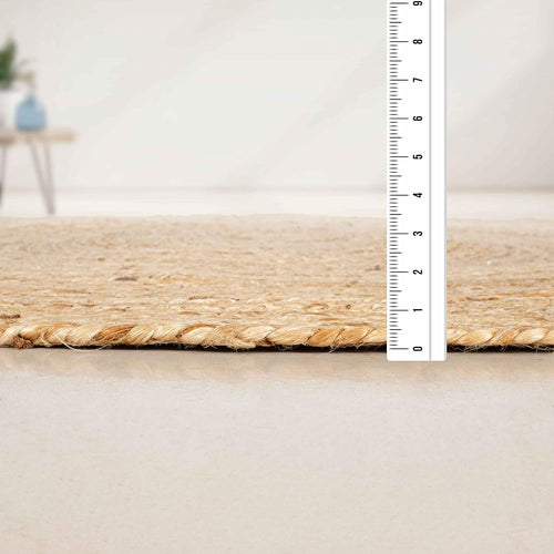 3ft Reversible Braided Jute Round Rug
