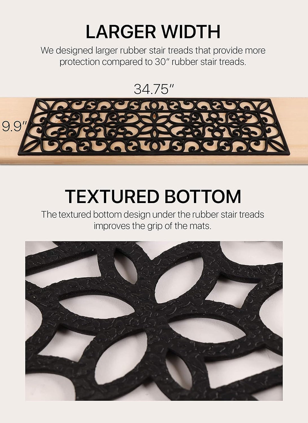 5pc FINEHOUS Rubber Stair Treads