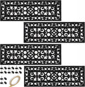 4pc Scroll Black Rubber Stair Treads