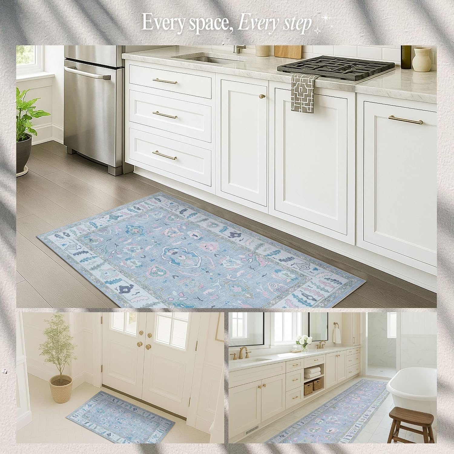 Fame Rugs Lavender Oushak Area Rug
