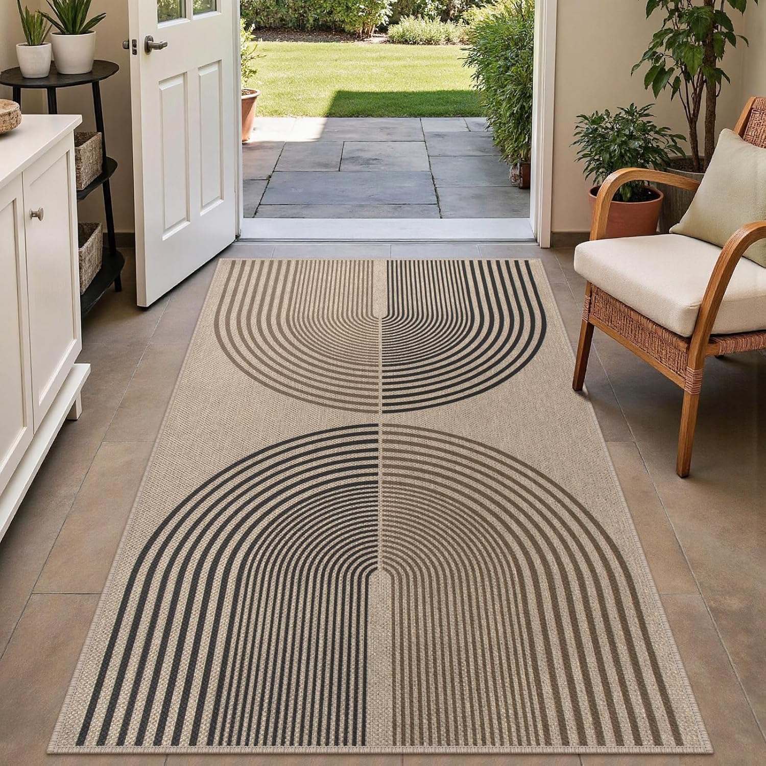 Rugalia Jute Boho Rainbow Rug