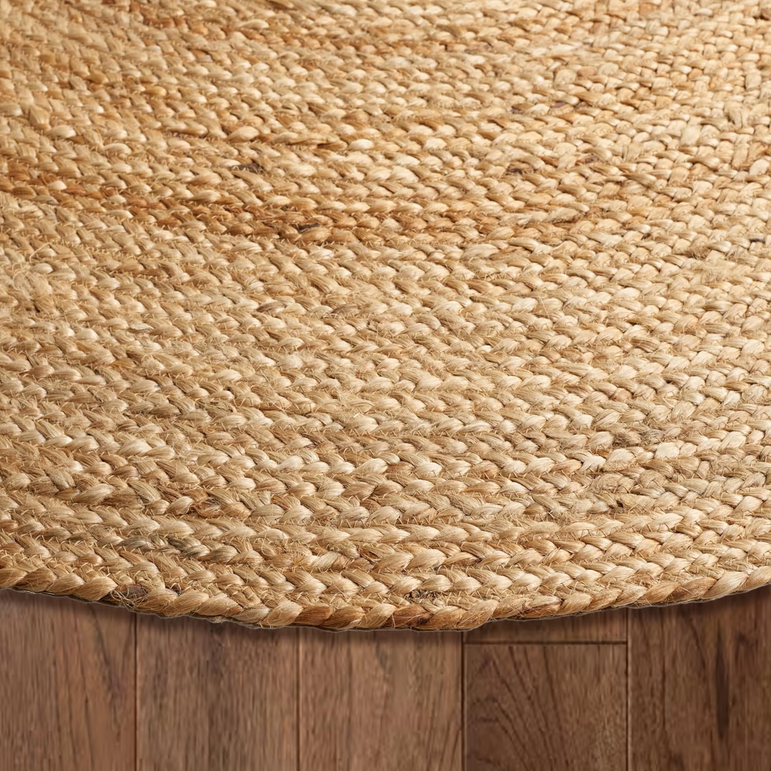 6ft Reversible Braided Natural Jute Round Rug