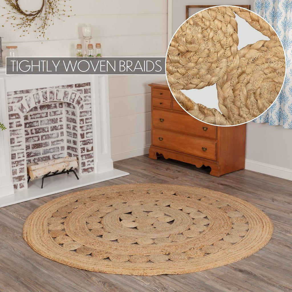 6ft VHC Brands Celeste Braided Jute Round Rug