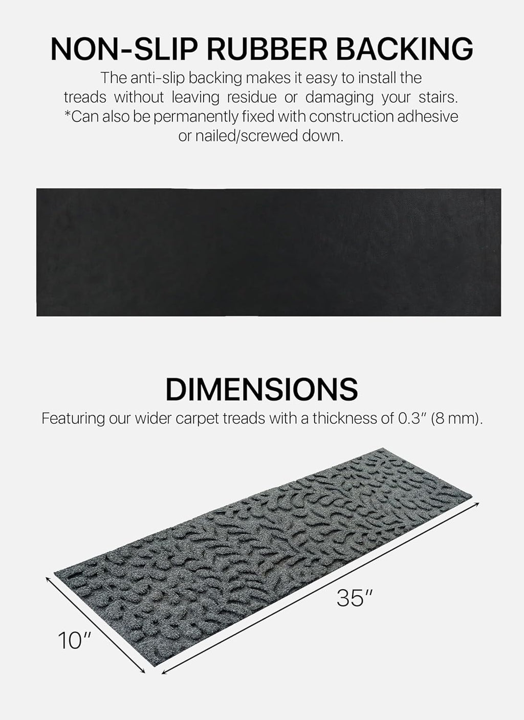 6pc FINEHOUS Floral Grey Stair Treads