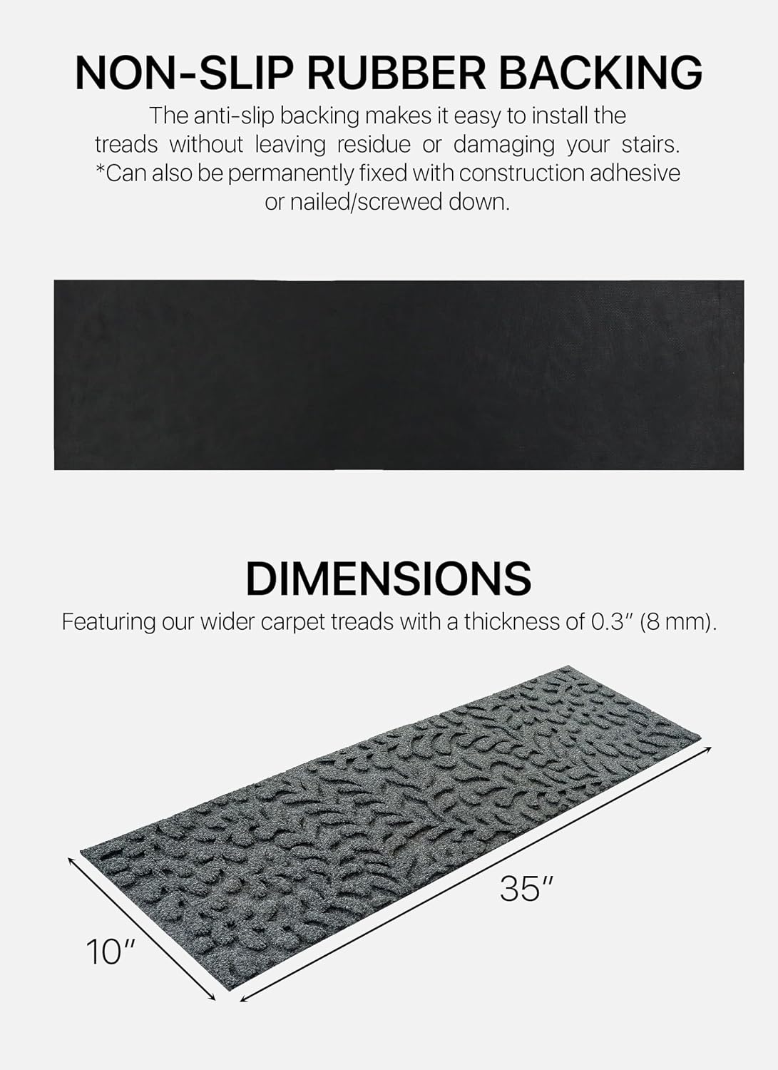 6pc FINEHOUS Floral Grey Stair Treads