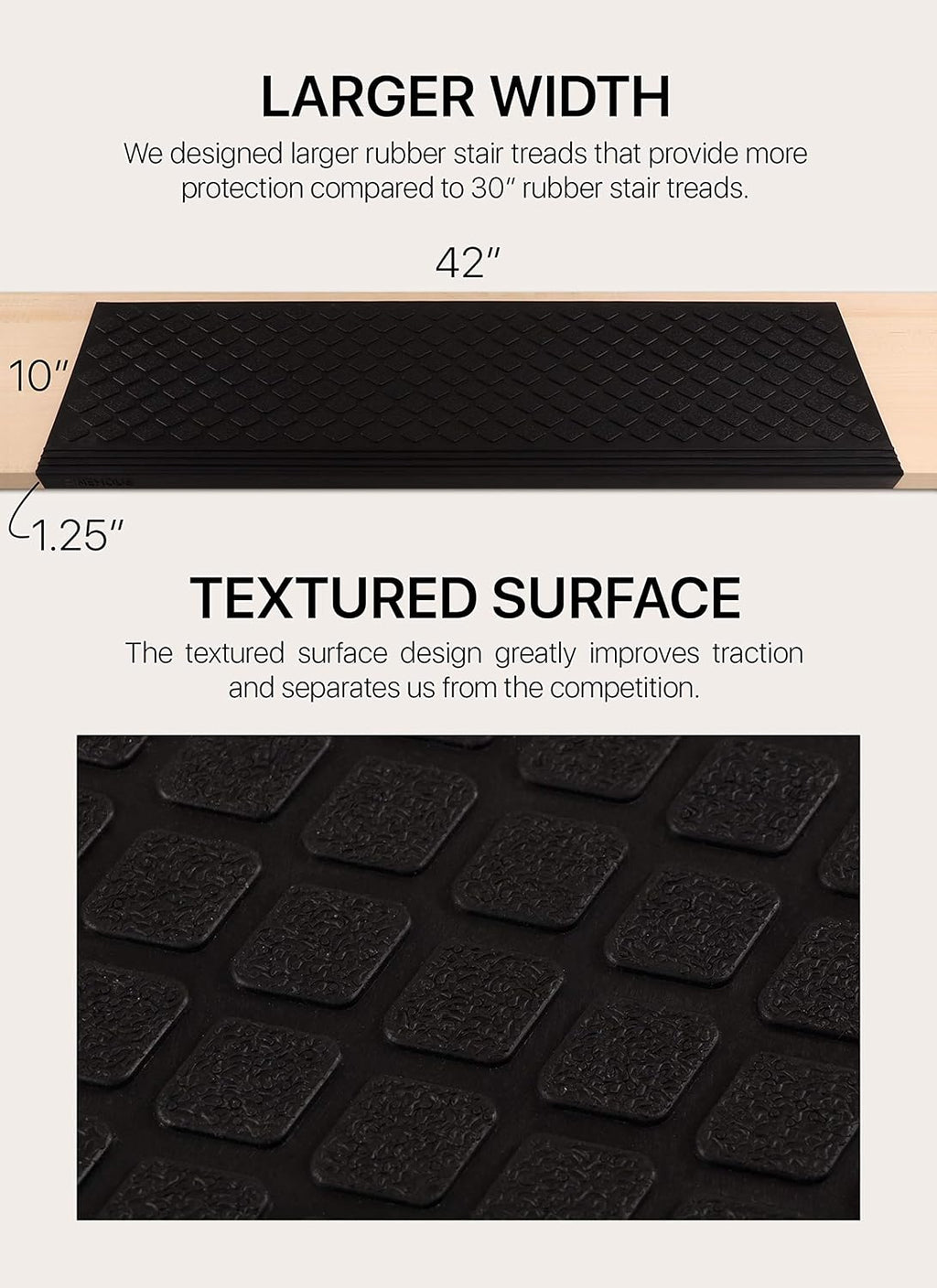 5pc FINEHOUS Rubber Stair Treads