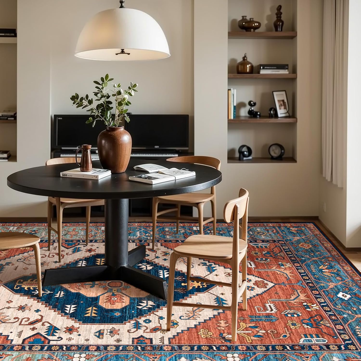 Lahome Boho Rust Large Area Rug