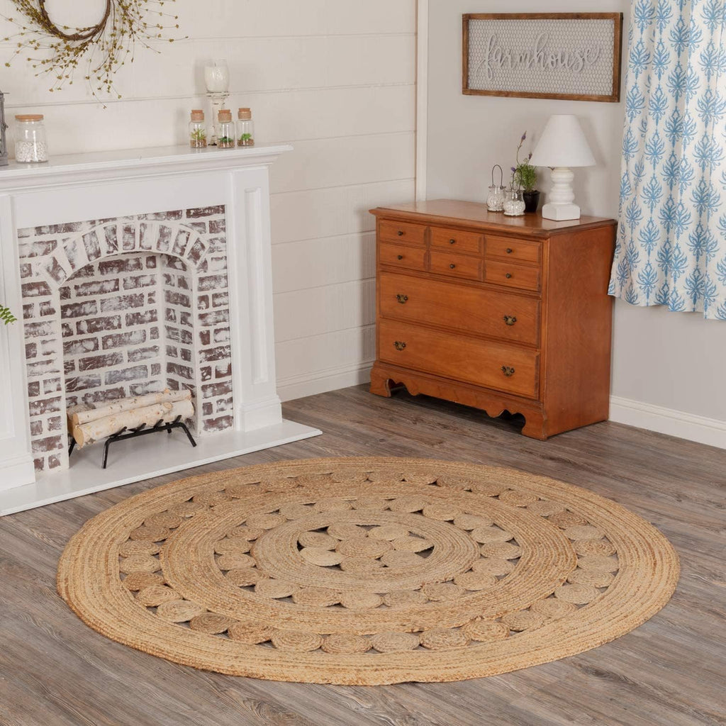 6ft VHC Brands Celeste Braided Jute Round Rug