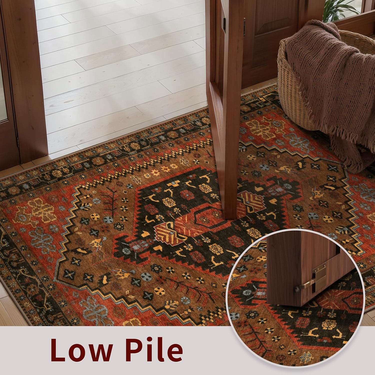 Ciicool Vintage Washable Area Rug