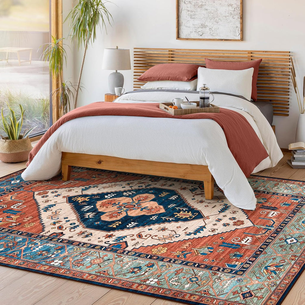 Lahome Boho Rust Large Area Rug