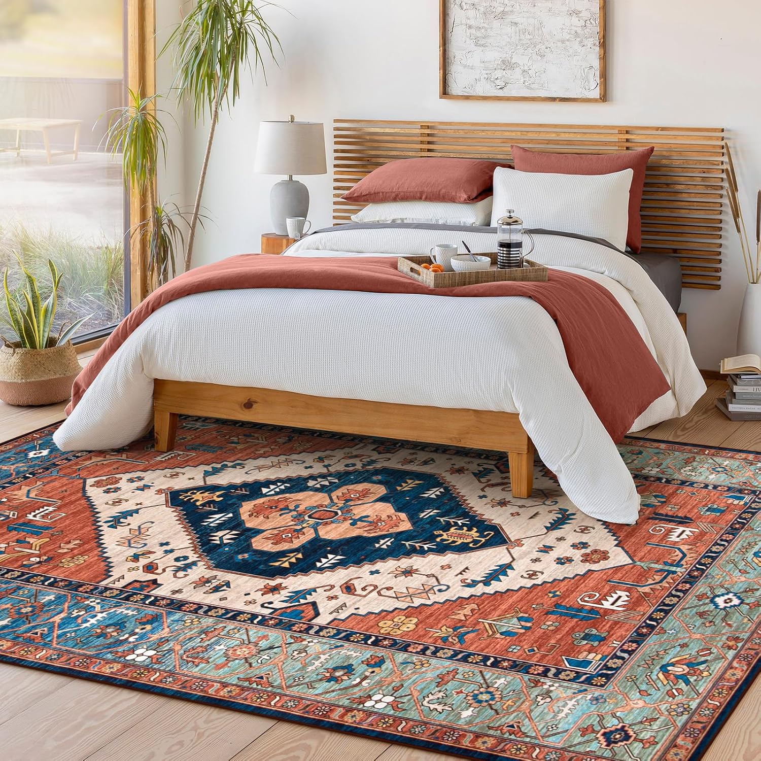 Lahome Boho Rust Large Area Rug