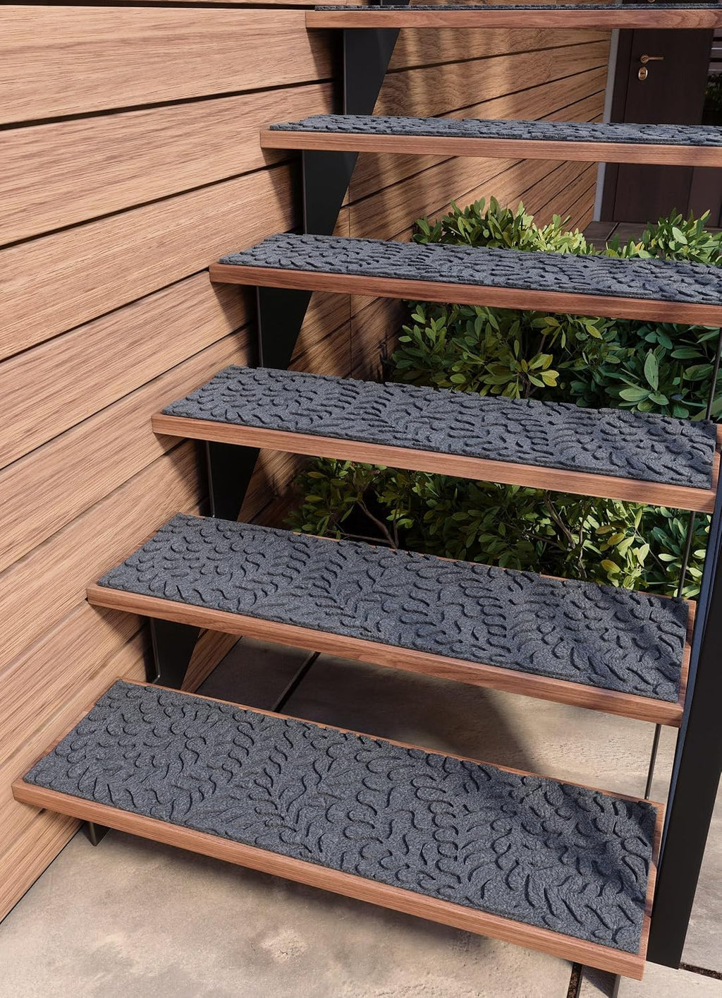 6pc FINEHOUS Floral Grey Stair Treads