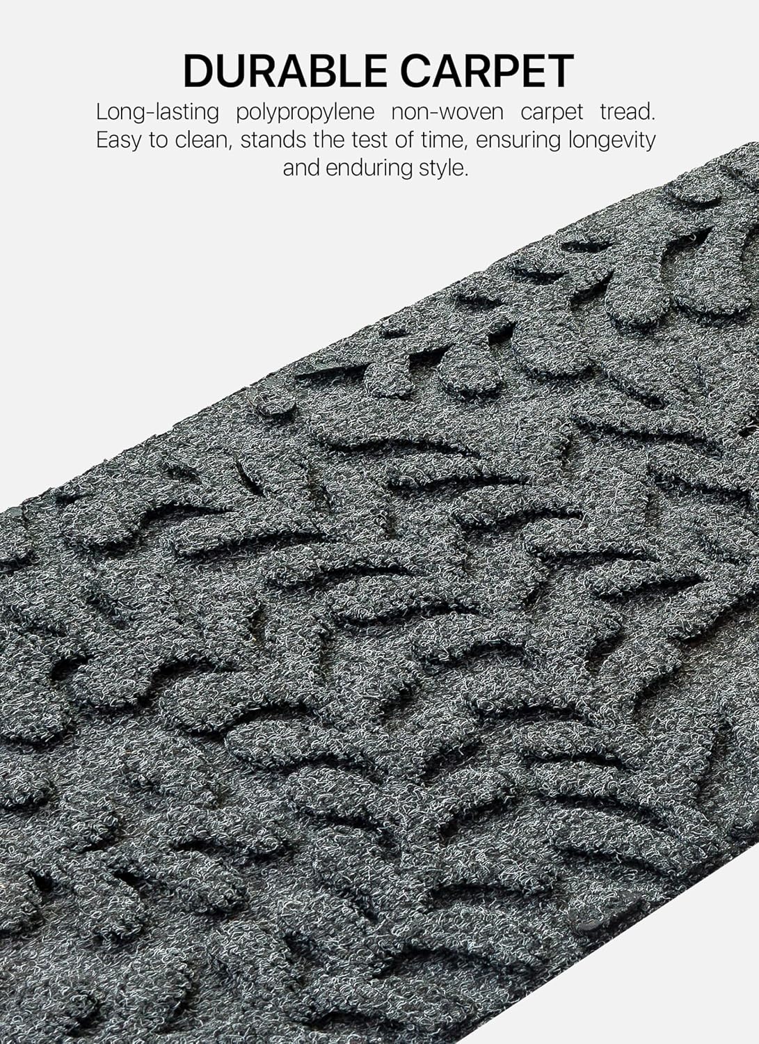 6pc FINEHOUS Floral Grey Stair Treads