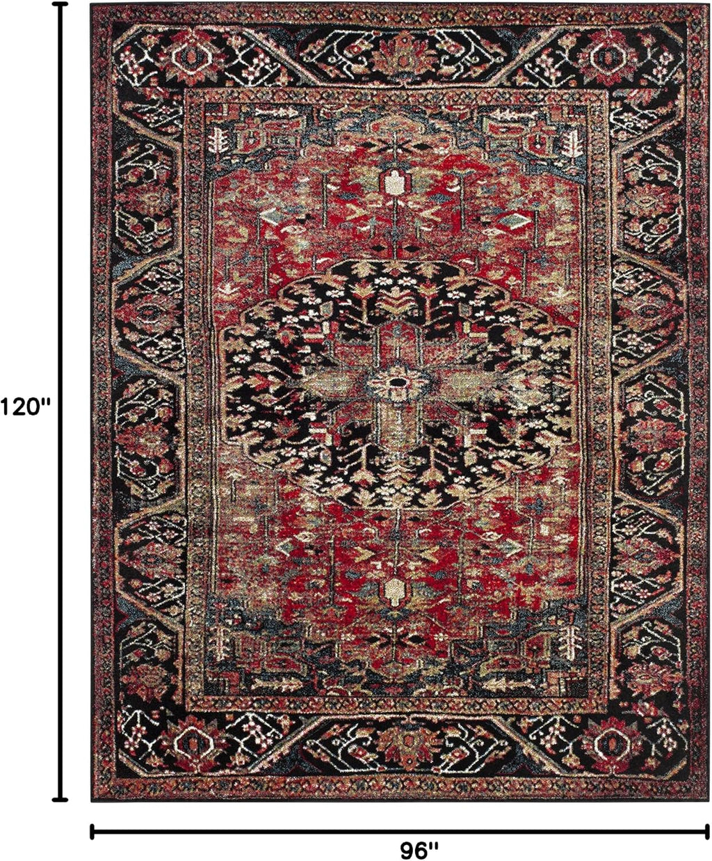 SAFAVIEH Vintage Hamadan Red Multi Rug