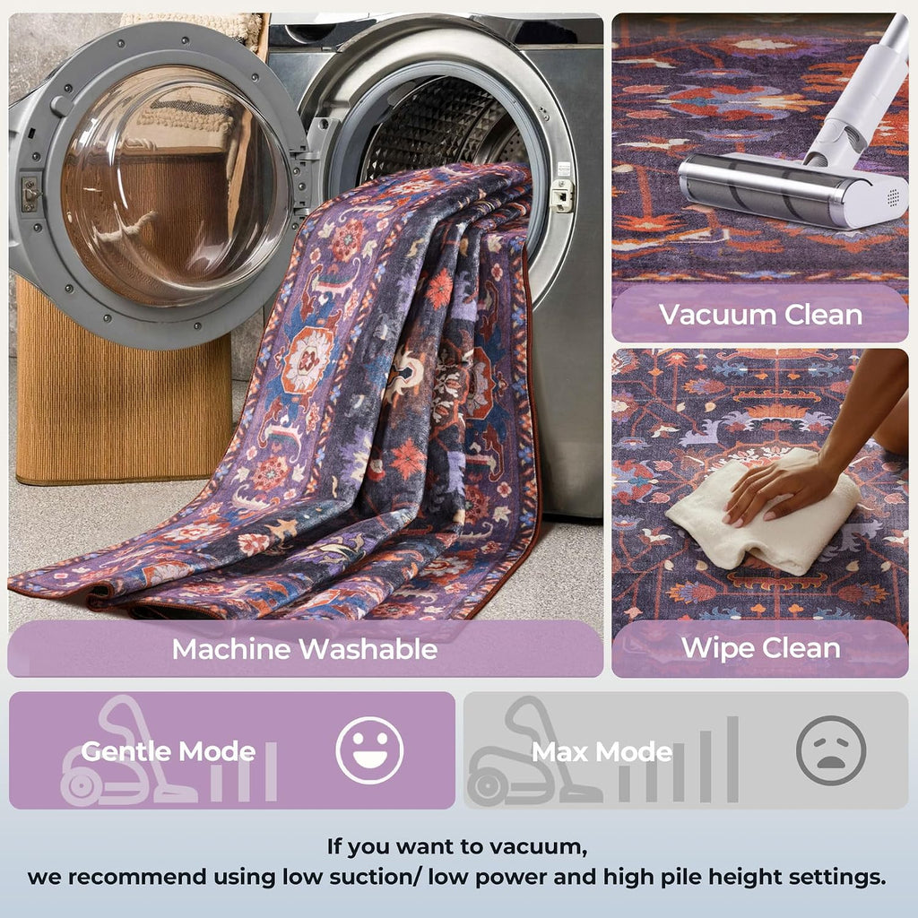 Kokia Nova Violet Floral Area Rug