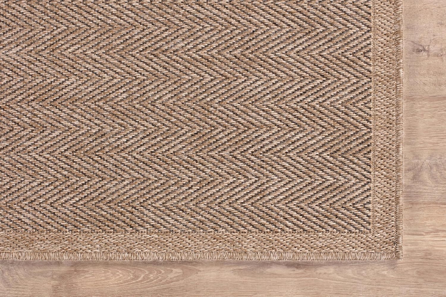 6ft Herringbone Washable Jute Round Rug