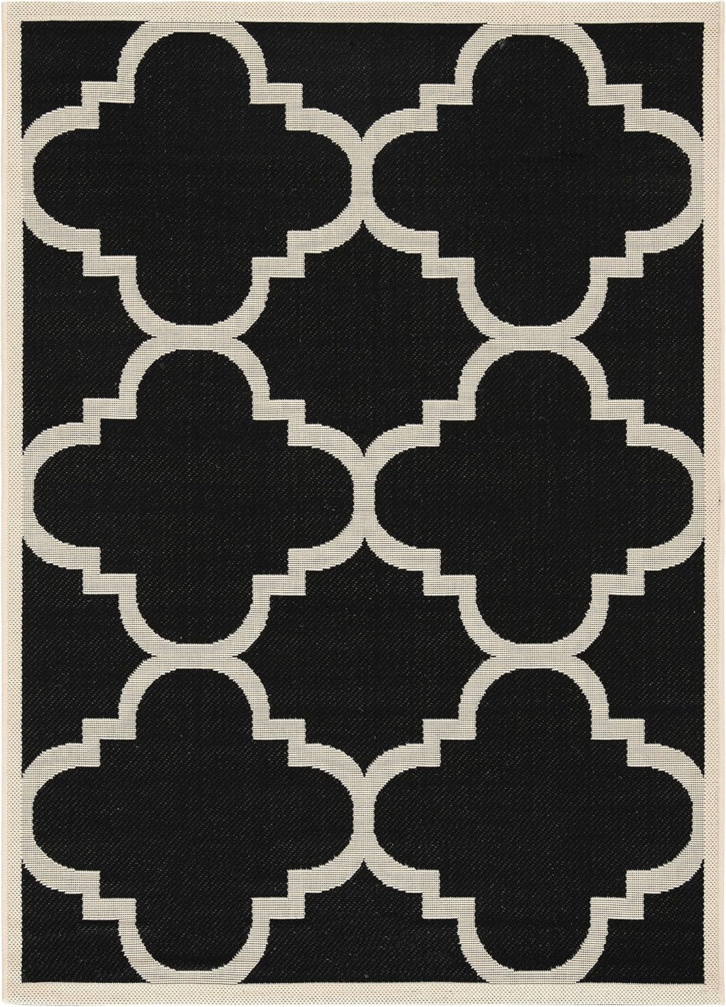 SAFAVIEH Courtyard Black Beige Rug