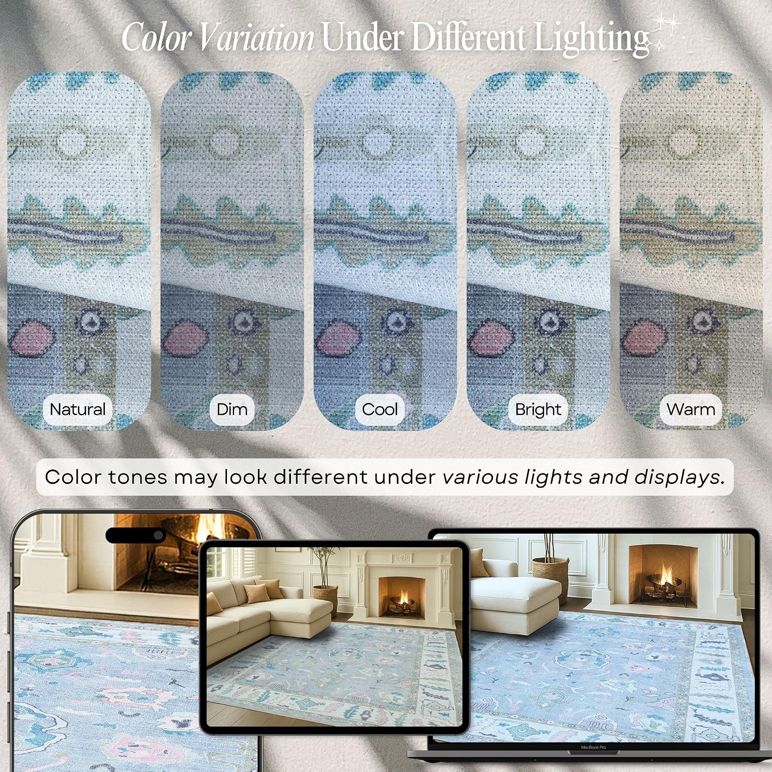 Fame Rugs Lavender Oushak Area Rug