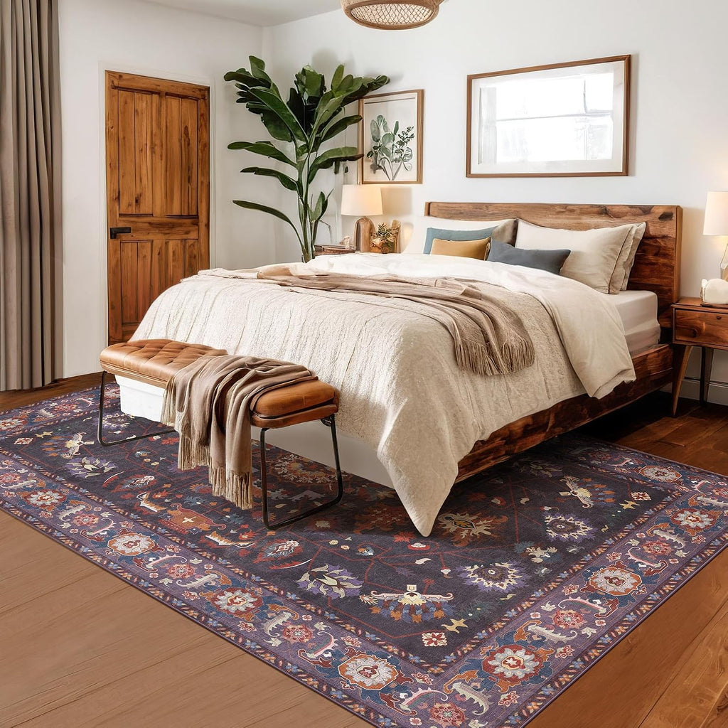 Kokia Nova Violet Floral Area Rug