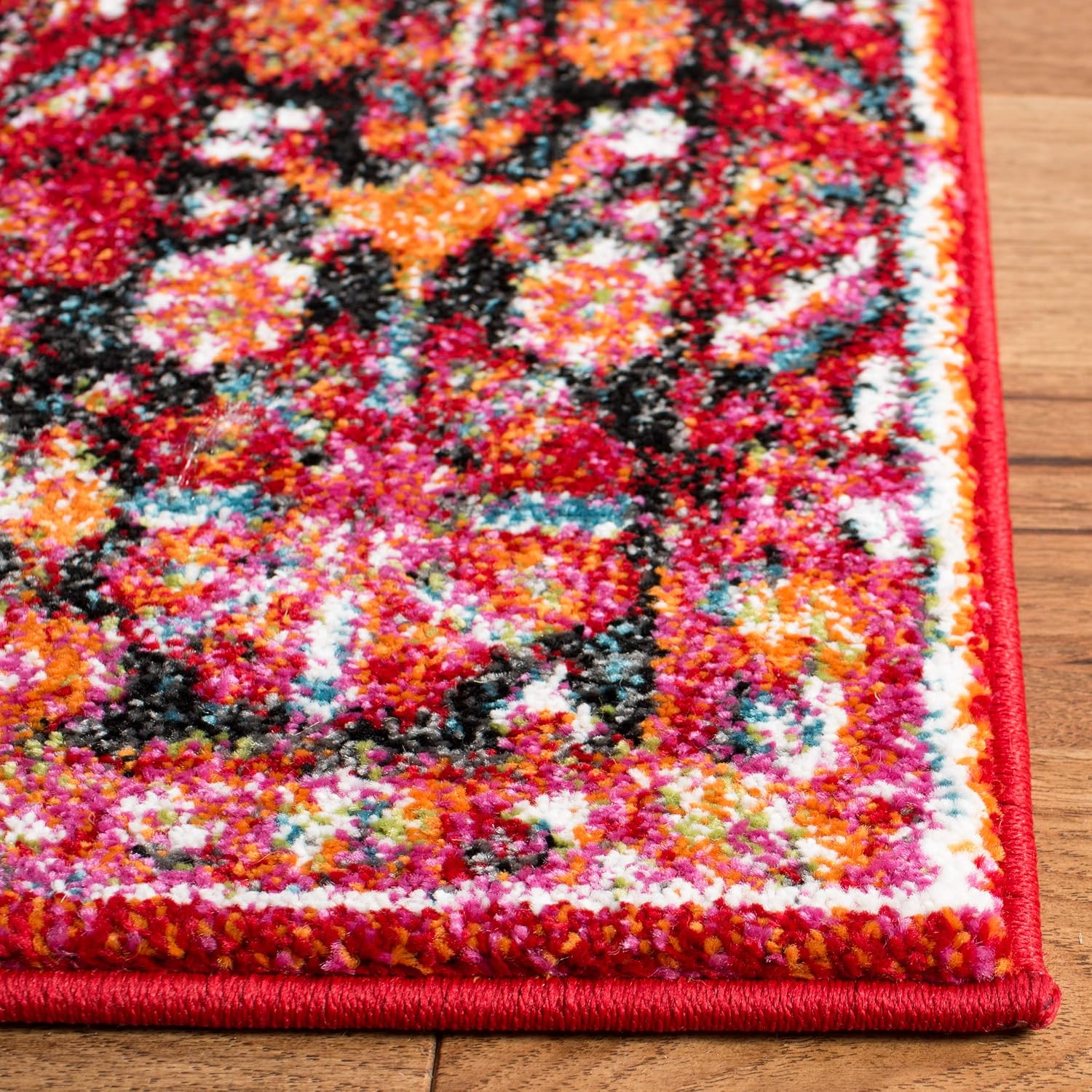 Vintage Hamadan Red Multi 8x10 Rug