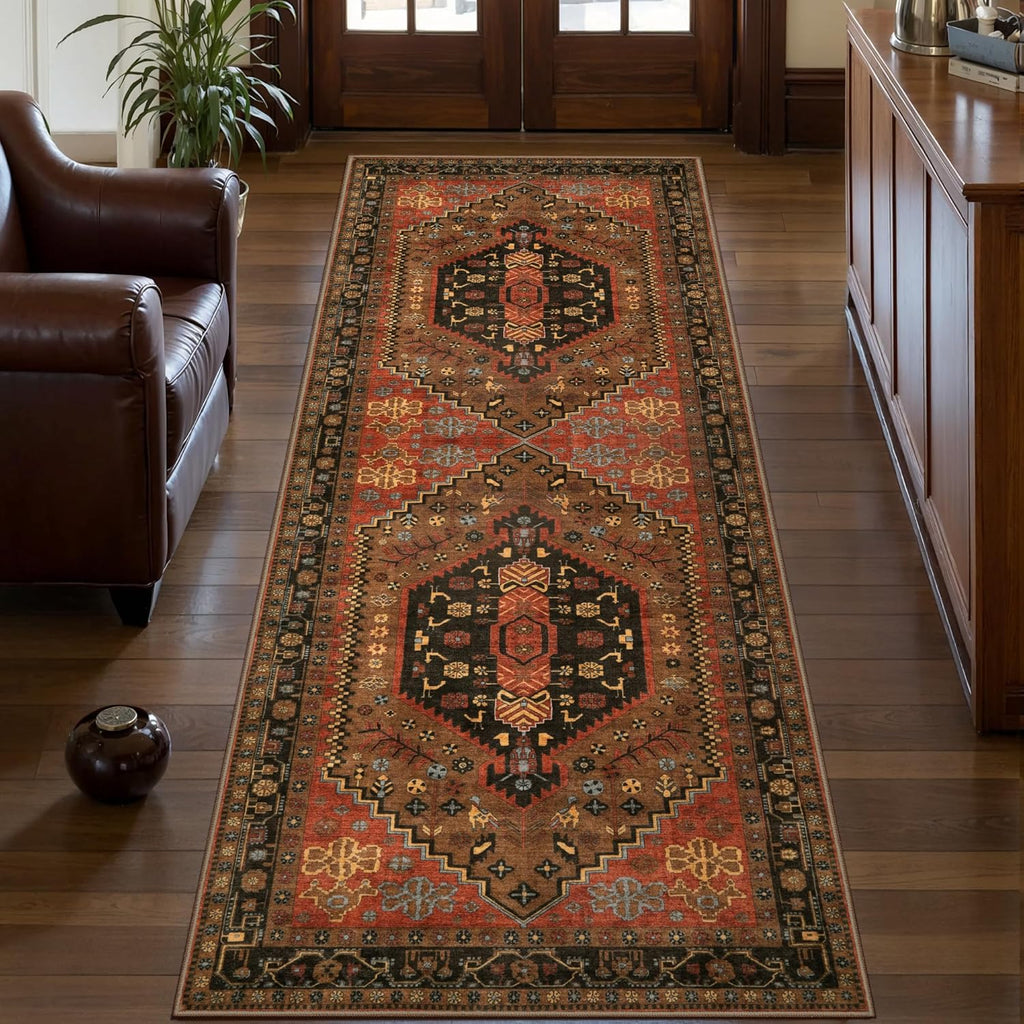 Ciicool Red Boho Area Rug