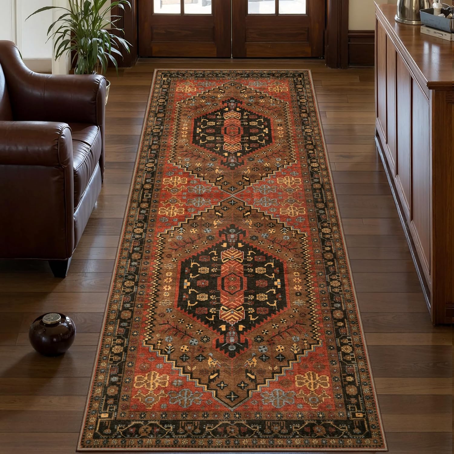 Ciicool Red Boho Area Rug