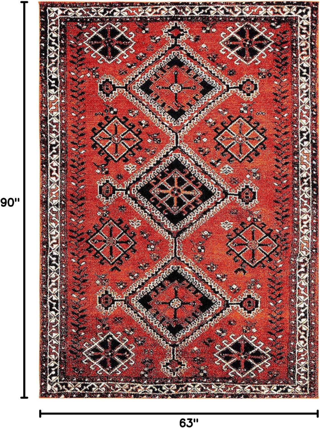 SAFAVIEH Vintage Hamadan Orange Red Rug