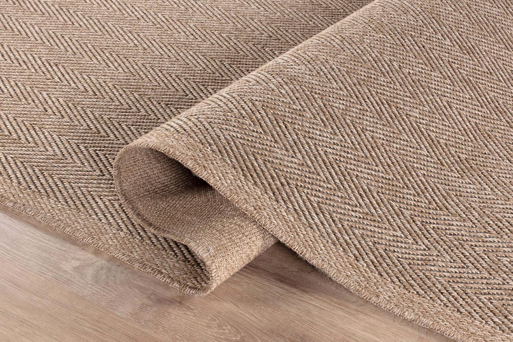 6ft Herringbone Washable Jute Round Rug