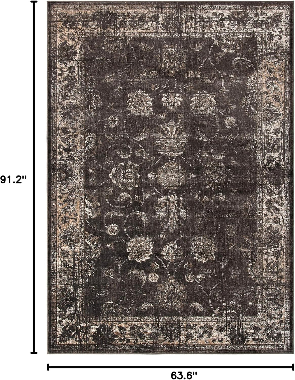 SAFAVIEH Vintage Anthracite Oriental Rug