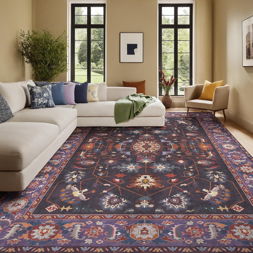 Kokia Nova Violet Floral Area Rug