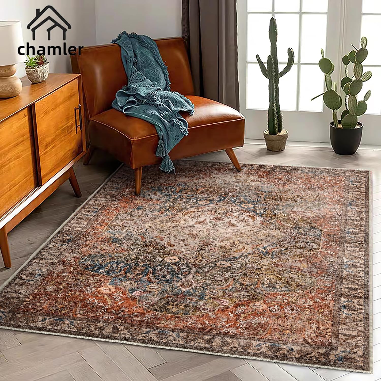 Chamler Vintage Floral Area Rug