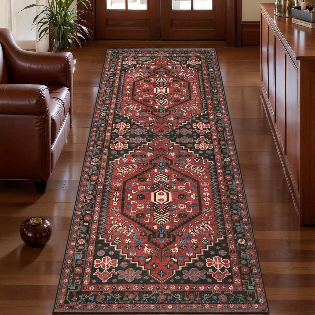 Ciicool Red Boho Area Rug
