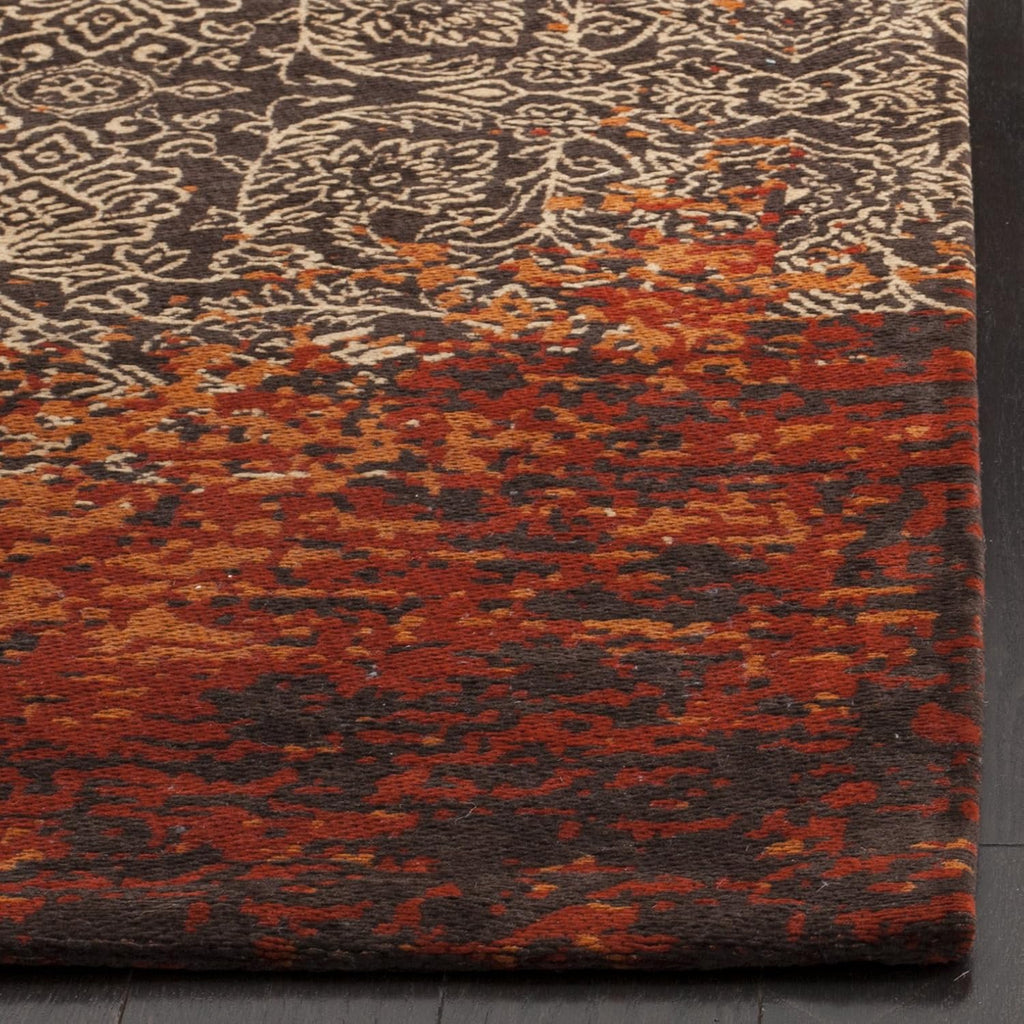 Rust Brown Vintage Accent Rug