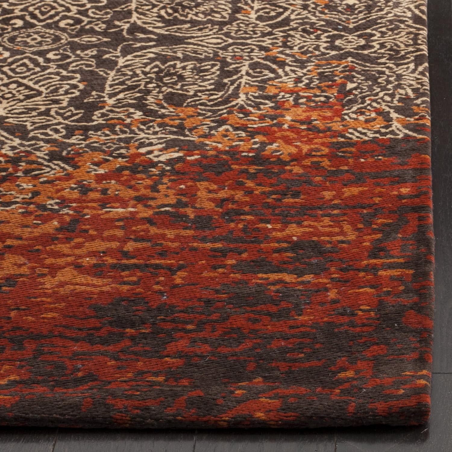 Rust Brown Vintage Accent Rug