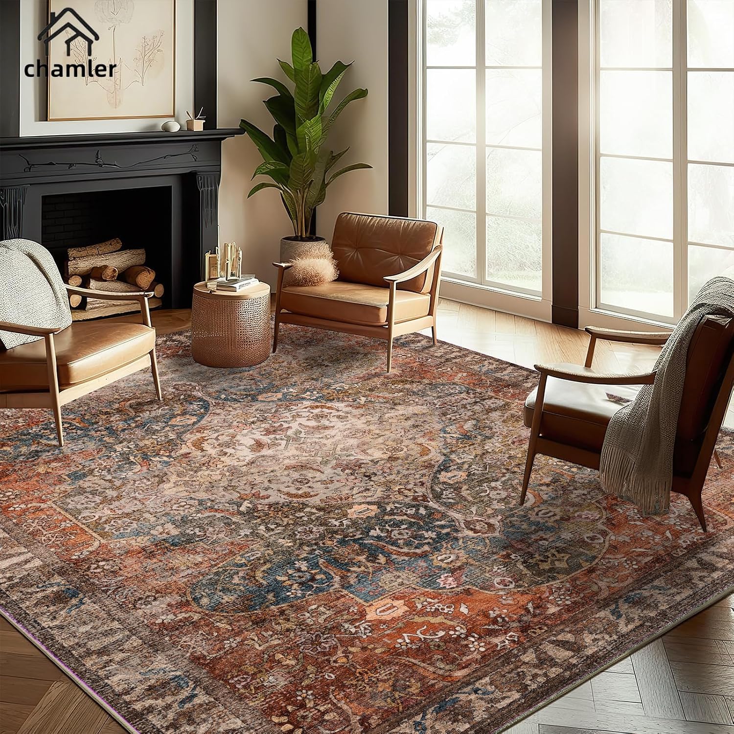 Chamler Vintage Floral Area Rug