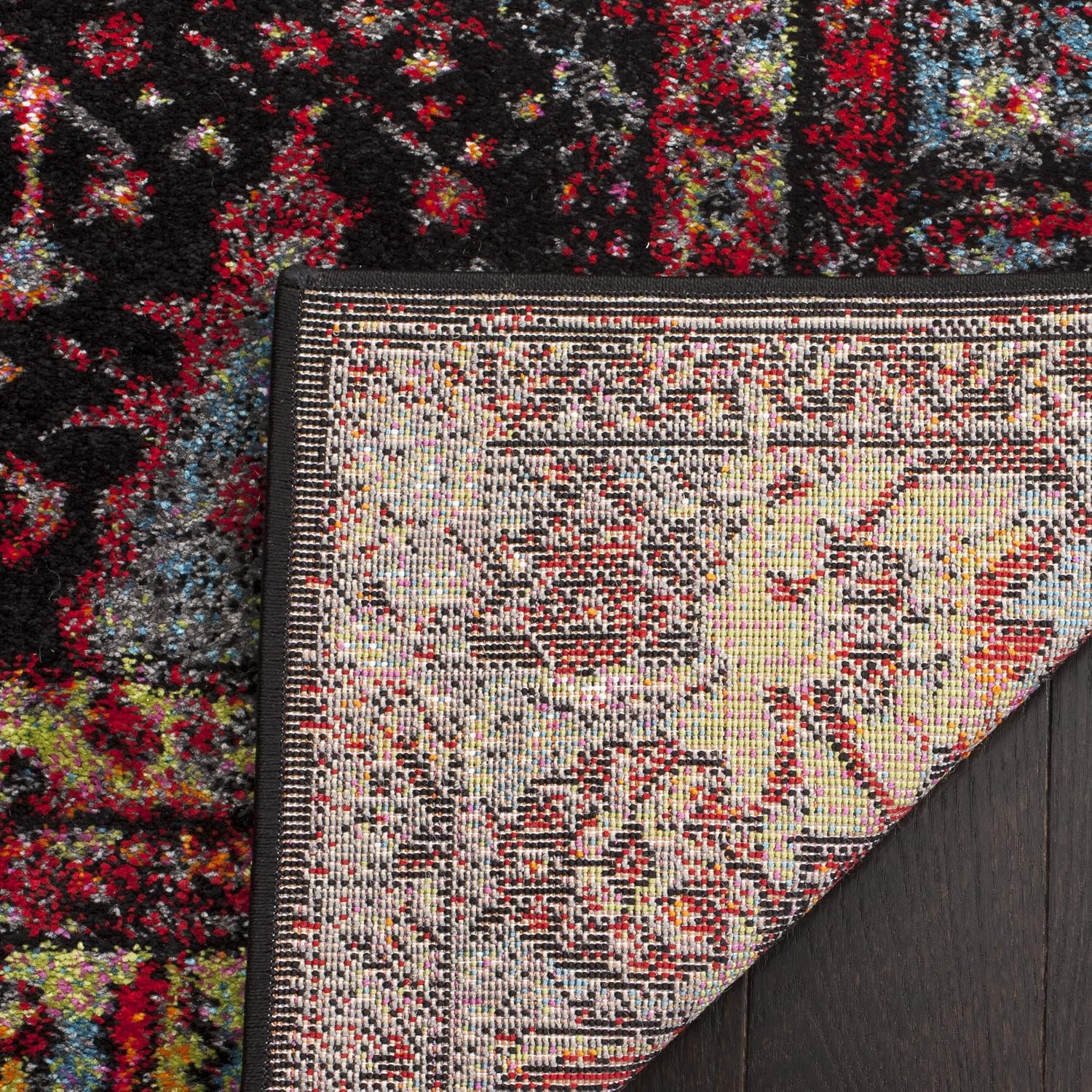 Vintage Hamadan Orange Multi Rug