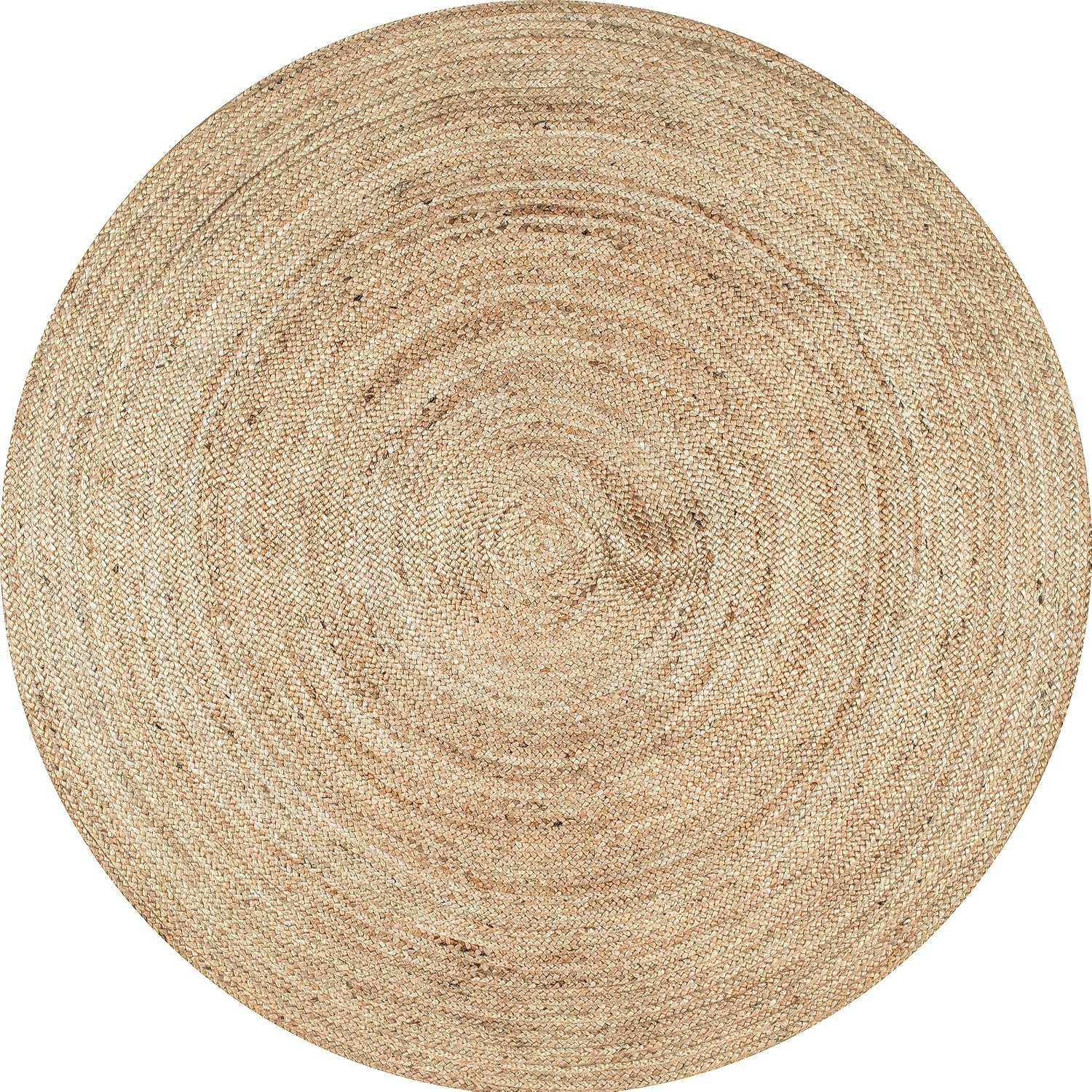 7ft Solid Hand Woven Jute Round Rug