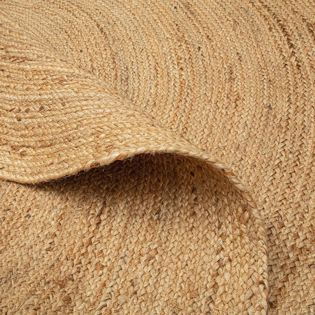 5ft Reversible Braided Jute Round Rug