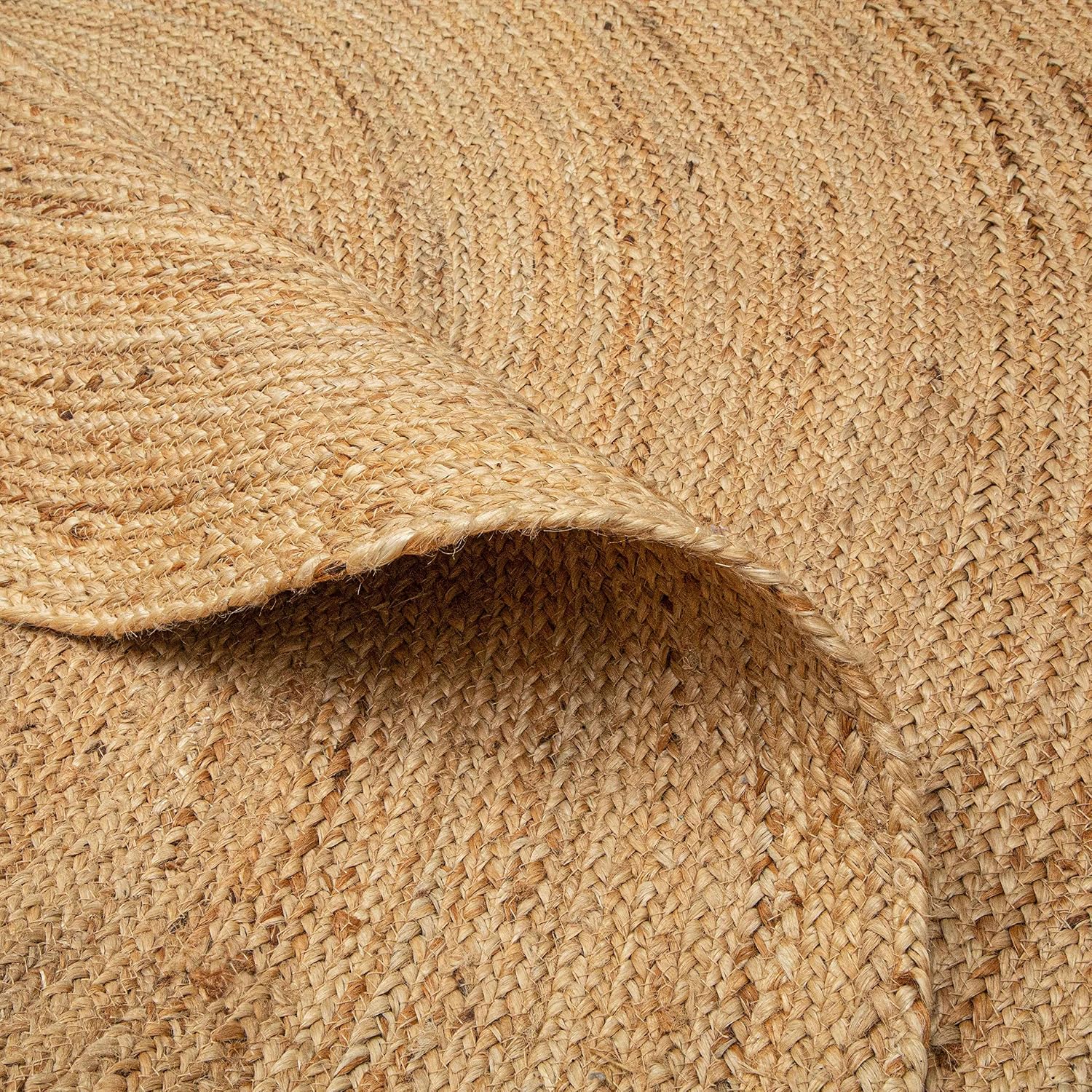 5ft Reversible Braided Jute Round Rug